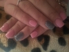 soft pink with silver accent